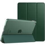 TiMOVO Hülle für iPad 9. Generation 2021/iPad 8. Generation 2020/iPad 7. Generation 2019, Ultra Dünn Durchscheinend Schutzhülle Smart Cover mit Auto Schlafen/Wachen für iPad 10,2 Zoll, Nachtgrün