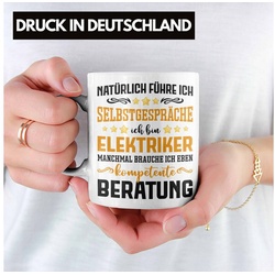 Trendation Tasse Trendation – Elektriker Tasse Spruch Männer Geschenk Lustig Gadget Geschenke Kaffeebecher Elektrotechniker weiß