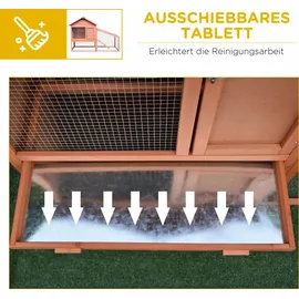 PawHut Freilaufgehege 144 x 64,5 x 100 cm Natur