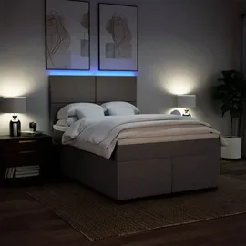 vidaXL Boxspringbett 140 x 200 cm Taupe