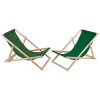 Holzliegestuhl Buchenholz Strandliege Outdoor Liegestühle Campingliege Set Grün