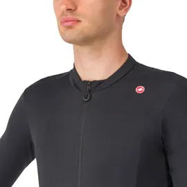Castelli Espresso Thermal Jersey Herren Langarm Trikot - light black - XL