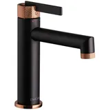 PaulGurkes Waschtischarmatur Wasserhahn Matt Schwarz Rose-Gold Wasserhahn