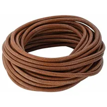 vidaXL Leder Schnur Hellbraun Ø5 mm x 50 m
