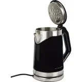 focus electrics Air Essence elektrischer Wasserkocher, Leistung 1500W, Fassungsvermögen 2L, Farbe schwarz, AromaTi - Schwarz/Silber