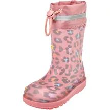 Playshoes Regenstiefel Leo-Print rosa 33