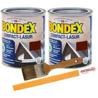 Bondex Compactlasur 2in1 Holzlasur rio palisander 1,5L zum sprühen und streichen inkl. Pinsel und Rührstab