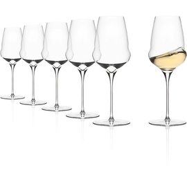 Stölzle Lausitz Weißweingläser Cocoon/Weißweingläser 6er Set/Weingläser Kristallglas/Elegantes Weißweinglas extravagant/hochwertiges Weinglas Set/Weingläser Stölzle