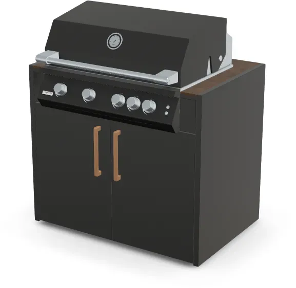 Brabura Fusion 400 RM Modul | Neustes Edelstahlmodell - Iron Corten / Anthrazit / Holzgriff