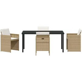 vidaXL Garten Essgruppe 5-tlg. Beige