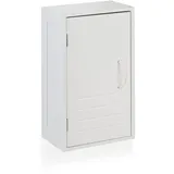 Relaxdays Hängeschrank Bad, verstellbare Ablage, Magnetverschluss, HxBxT: 50 x 30 x 18,5 cm, schmaler Wandschrank, weiß