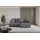 altdecor Ecksofa Cord mit Schlaffunktion 3-Sitzer Dunkelgrau
