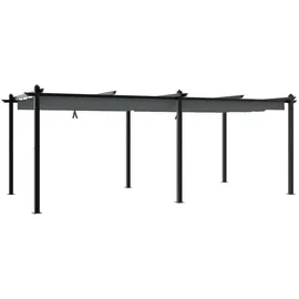 vidaXL Gartenpavillon mit ausziehbarem Dach 3 x 6 m anthrazit