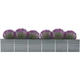 vidaXL Garten-Hochbeet verzinkter Stahl 480 x 80 x 77 cm Grau