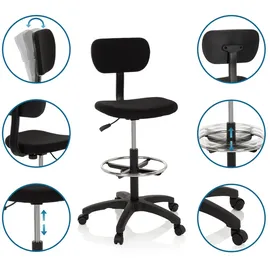 HJH Office TOP WORK 05 Stoff Schwarz