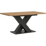 INOSIGN Esstisch Motus, ausziehbar 150 -190 cm, inklusive 40 cm Einlegeplatte (Set, 1-St), X-Gestell mit Bodenplatte, Tisch, Küchentisch, Esszimmer, Küche braun|grau