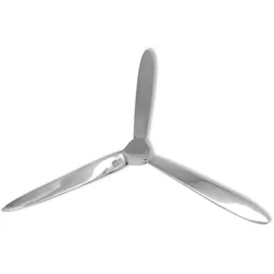 Wanddekoration Propeller Silbern 70cm Aluminium