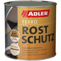 ADLER Ferro Rostschutz - RAL7016 Anthrazitgrau 375 ml - Dekorative, beständige Rostschutzfarbe für Eisen, Stahl, Zink und Aluminium im Innen- und Außenbereich - restrostverträglich mit Grundierwirkung