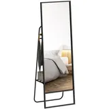 ComfortXL Standspiegel, Schwarz, Metall, 50x157x38 cm, Spiegel, Standspiegel