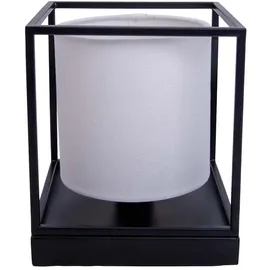 NÄVE Tischlampe Textil Weiß Schwarz