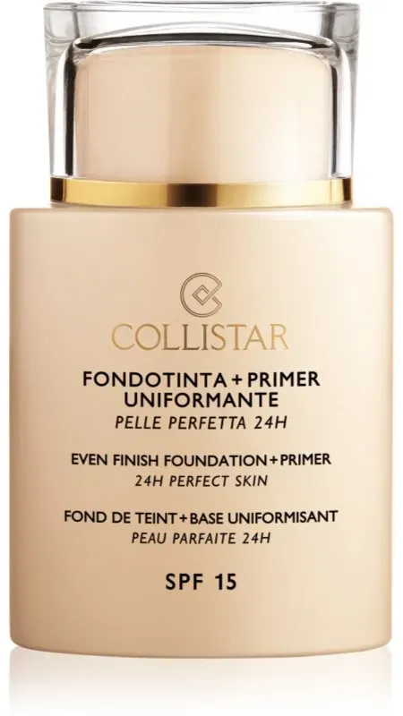 Collistar Even Finish Foundation+Primer 24h Perfect Skin Make up und Primer LSF 15 Farbton 1 Ivory 35 ml