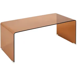 Couchtisch KENDALL Sicherheitsglas Braun