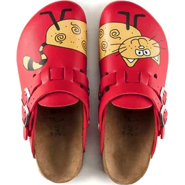 Birkenstock Clog Kay Superlauf, Birko-Flor, Cat Red, schmal, Größe 42