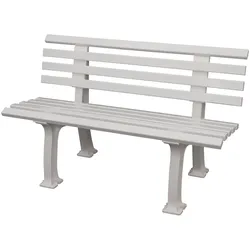 gartenmoebel-einkauf Bank IBIZA 2-sitzer, Kunststoff weiss