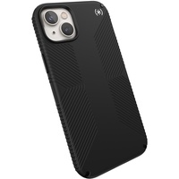 Speck Presidio2 Grip MagSafe - rutschfeste iPhone 14 Plus Hülle, (Schwarz/Schwarz/Weiß)