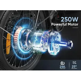 SMARTAI SAMEBIKE E Bike Elektrofahrrad 20" Fat Tire E-Fahrrad klapprad 36V/12Ah Akku,Off-Road Trekking Mountainbike City EBike Herren Damen(CY20) (White)