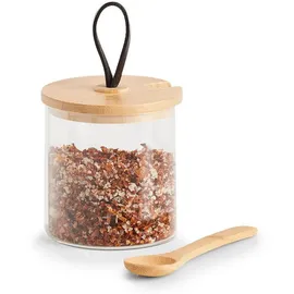 Zeller Vorratsglas mit Löffel und Bambusdeckel 320 ml 3 St.