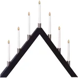 Star Trading LED-Fensterleuchter Tall-A 7-flammig 63 x 66 cm schwarz