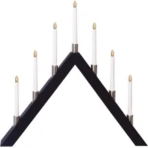 Star Trading LED-Fensterleuchter Tall-A 7-flammig 63 x 66 cm schwarz