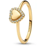 Pandora Damenring Herz Goldfarben, 58/18,5