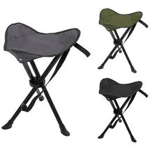 INDA-EXCLUSIV 3-Bein Hocker Campinghocker -DAS1000-1-2-Schwarz-var