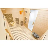 XXL Luxus Infrarotsauna +Infrarotkabine +Sauna Kombi SET inkl. Saunaofen 6 Pers.