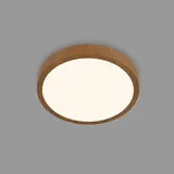 Brilo LED Aufbauleuchte Runa Wood Warmweiße Lichtfarbe 28 cm Holzfarbig