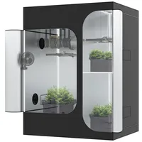 THE HOOKAH Gewächshaus Deluxe Growbox Growzelt Grow Box D600 Growschrank Zuchtschrank Zelt