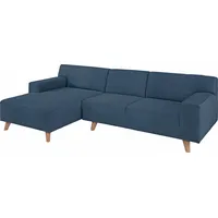 Tom Tailor HOME Ecksofa »NORDIC PURE«, mit Recamiere, im Retrolook, Füße Buche natur blau