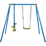 Sandora Schaukelkombination, Schaukel + Wippe, Aufbaumaße H x L x B 180 x 136 x 208 cm blau/grün (40025)