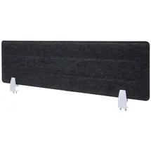 Mendler Tischtrennwand HWC-G76, Büro-Sichtschutz Schreibtisch Pinnwand, Schallschutz Stoff/Textil mit Prägung ~ 100x30cm schwarz