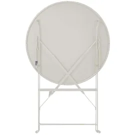 Oviala Klappbarer Gartentisch Ø 80 x 74 cm Beige