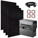 myvoltaics Anker Solarbank 3 und Zusatzakku (5,4 kWh Kapazität) sowie vier Hochleistungsmodulen (1760W) – All-in-One Balkonkraftwerk Paket