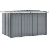 IKAYAAGartenbox wasserdicht XXL Metall Auflagenbox Kissenbox Werkzeugkasten Gerätebox Gartentruhe-Grau-149 x 99 x 93 cm