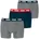 Everyday Boxershorts 3 Einheiten Grey Navy Red Combo M