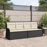 vidaXL Gartenbank 1-tlg Schwarz