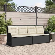 vidaXL Gartenbank 1-tlg Schwarz