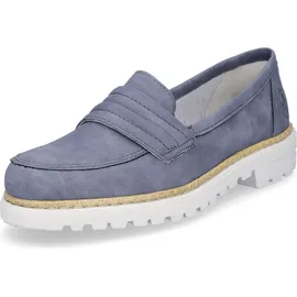 Rieker Damen 54855 Loafer, blau, 39 EU