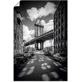 Artland Wandbild »Manhattan Bridge in Brooklyn, New York«, New York, (1 St.), als Leinwandbild, Poster in verschied. Größen schwarz