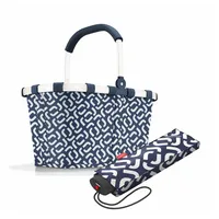 REISENTHEL® Einkaufskorb carrybag frame Set Signature Navy, mit umbrella pocket mini blau